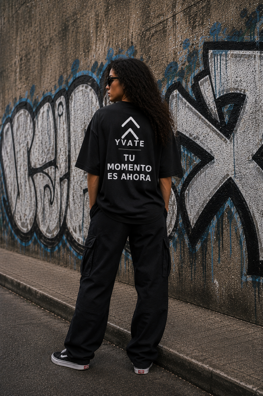 Camiseta oversize con efecto desgastado