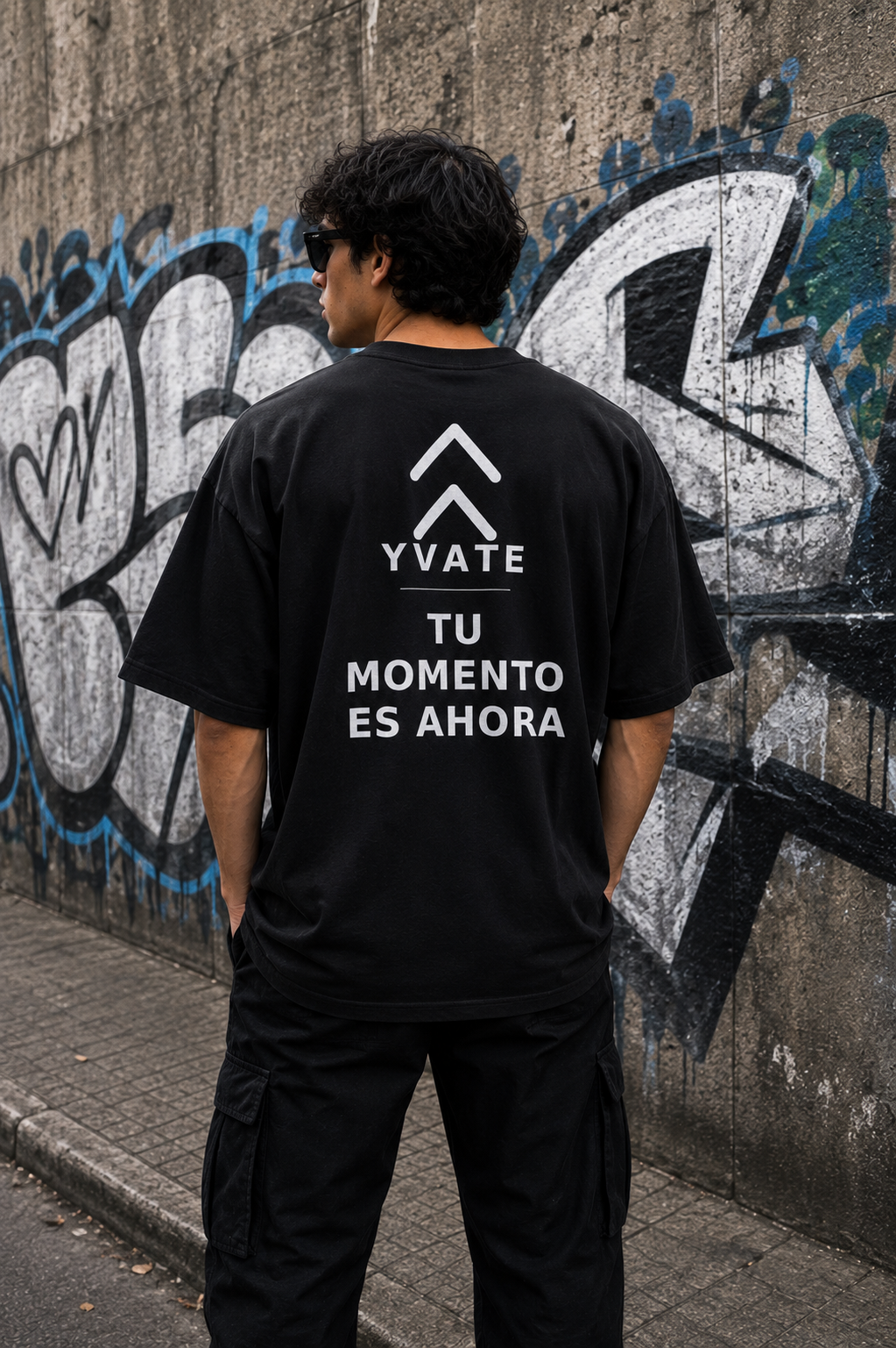 Camiseta oversize con efecto desgastado